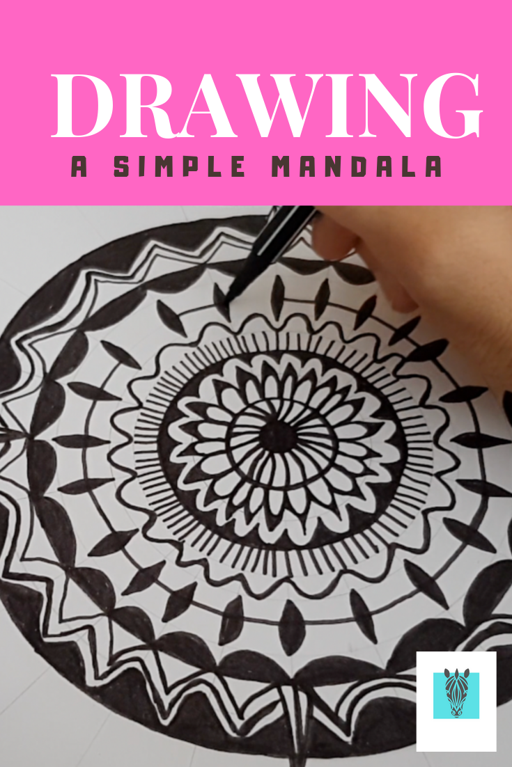 Drawing a Simple Mandala from scratch - Zebra Soul Art