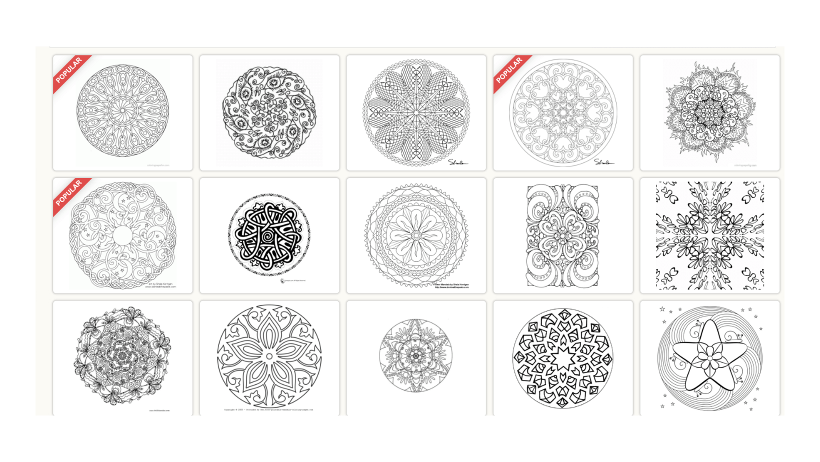 coloring pages with mandalas