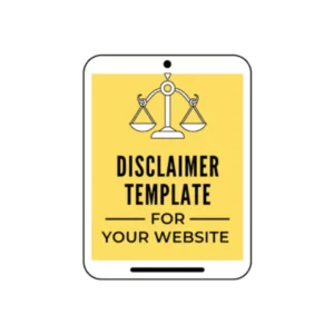 yellow white disclaimer website template