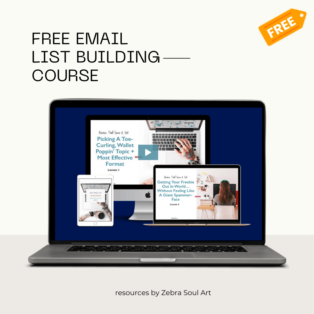 mockup email list building course