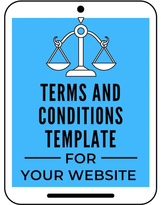 blue and white terms and conditions template
